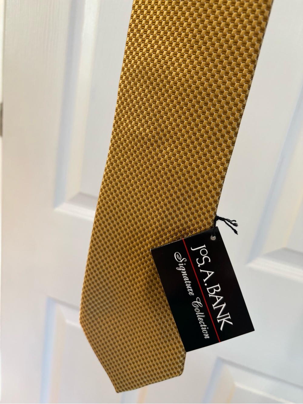NWT- Jos. A. Bank Gold Woven Pattern Tie